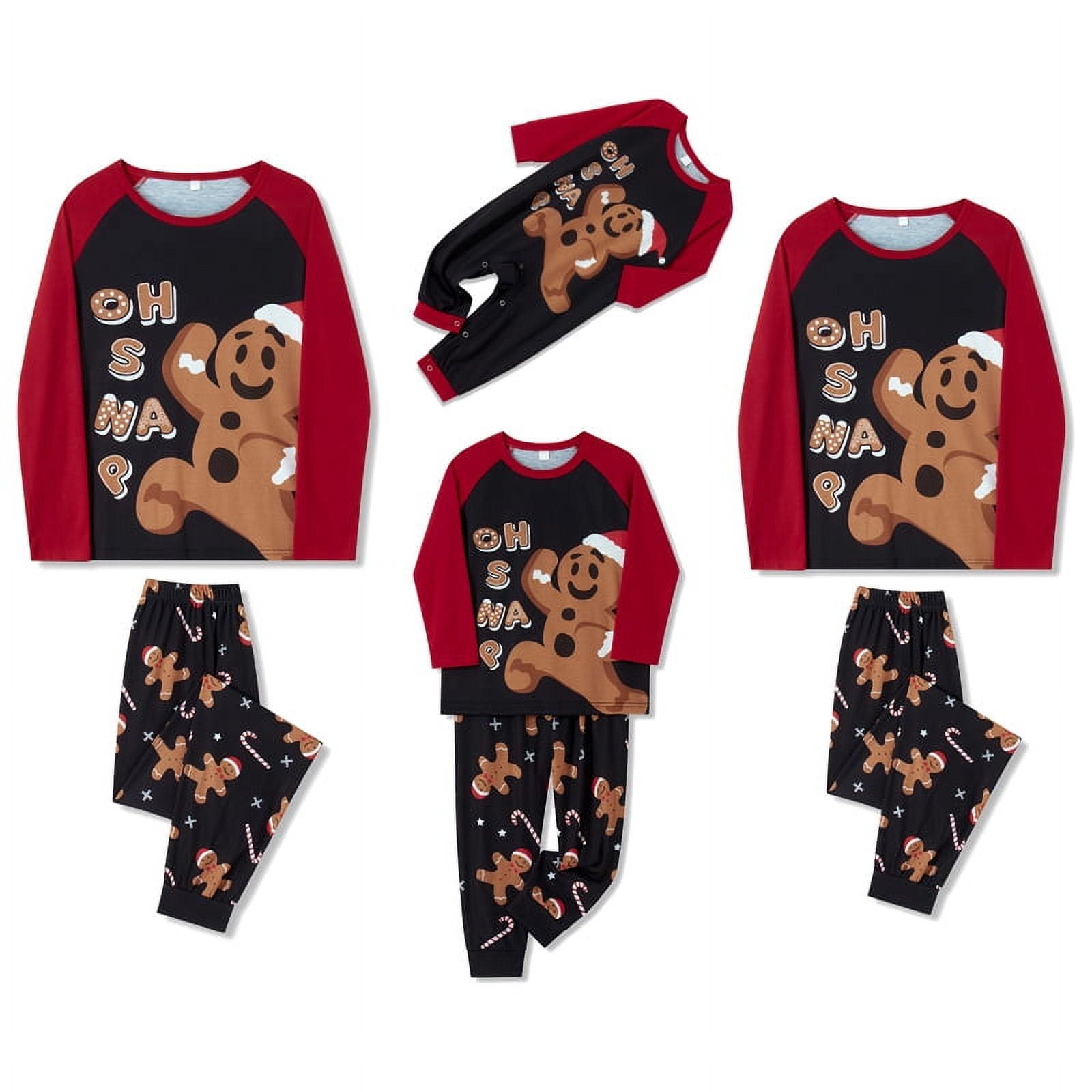 Karuedoo Christmas Pajamas Matching for Family, Long Sleeve Gingerbread