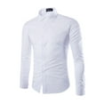 thumbnail image 1 of Karuedoo Men's Luxury Casual Formal Shirt Long Sleeve Slim Fit Business Dress Shirts Tops, 1 of 4