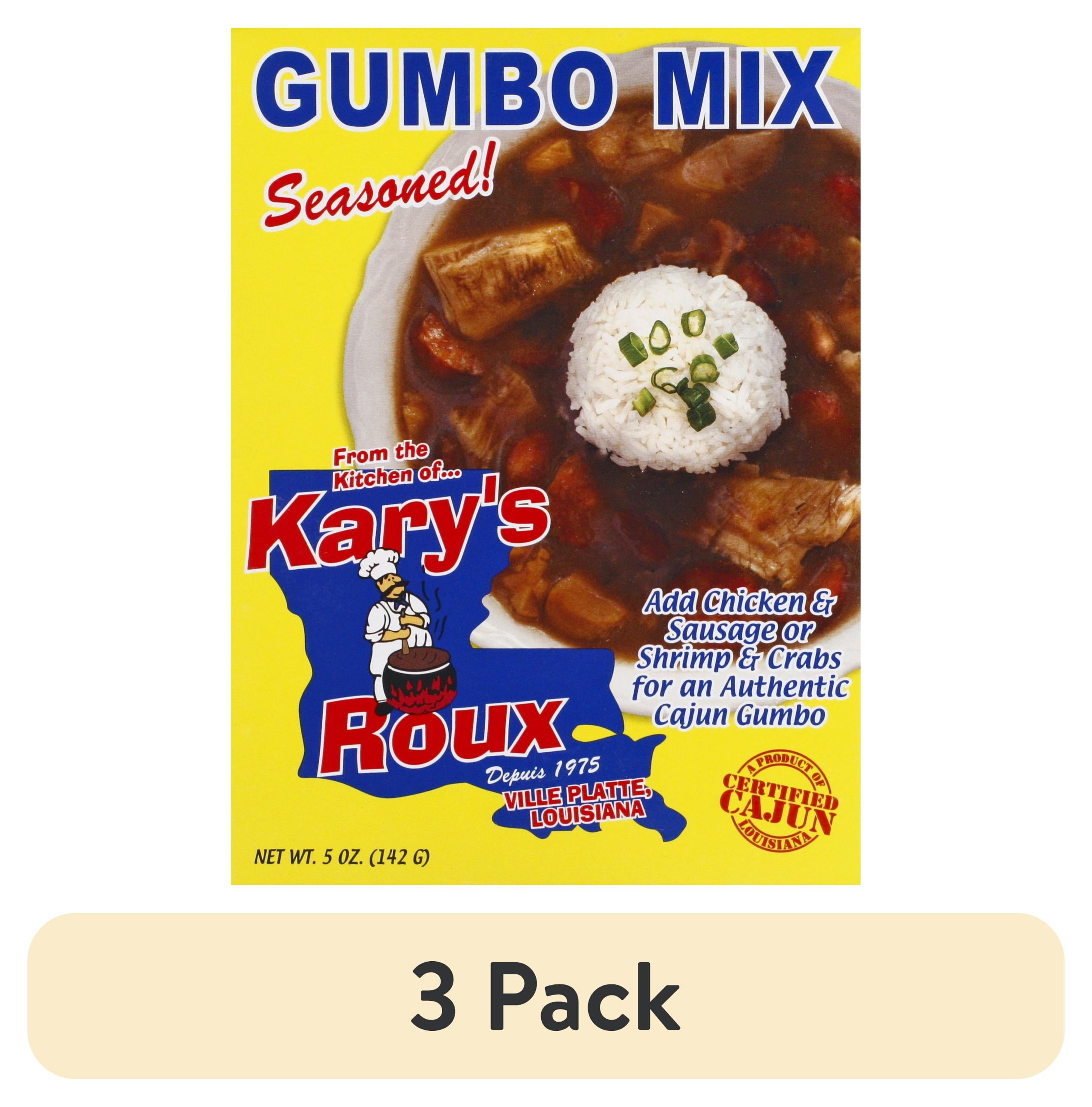 (3 pack) Kary's Roux Cajun Gumbo Dinner Mix, 5oz