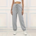 thumbnail image 1 of Karymi Running Shorts for Women Vertical Seam Jogger Sweatpants, Adjustable Drawstring Elastic Waist, Side Pockets, Elastic Ankle Cuffs Loose Fit Solid Trousers, 1 of 6