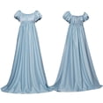 thumbnail image 1 of Karymi Solid Renaissance High Waist Elastic Maxi Dress, Square Neck Puff Short Sleeve Flowy A-Line Halloween Costume Gown Summer Dresses for Women 2026, 1 of 5