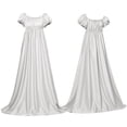 thumbnail image 1 of Karymi Solid Renaissance High Waist Elastic Maxi Dress, Square Neck Puff Short Sleeve Flowy A-Line Halloween Costume Gown Sundress, 1 of 5
