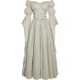 thumbnail image 1 of Karymi Spring Dresses Solid off the Shoulder Ruffled Dress, Puff Split Flare Long Sleeve Empire Waist Swing Maxi Dress, Victorian Gothic Wedding Guest, 1 of 7