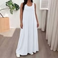 thumbnail image 1 of Karymi Summer Dress Plus Size Solid Maxi Dress, Casual Round Neck Sleeveless Tank Dress with Side Pockets, Loose Fit Flowy Long Dress Easter Dresses for Women 2026, 1 of 6