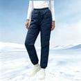 thumbnail image 1 of Karymi Women's Pants Solid Quilted Padded Snow Pants, Elastic Drawstring Waistband Jogger Cuff, Warm Cotton Trousers with Side Pockets, Windproof Ski Pants, 1 of 6