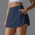 thumbnail image 1 of Karymi Womens Shorts High Waist Tennis Skirt, Cooling Sun Protection Athletic Skort with Inner Shorts and Pockets, Workout Yoga Golf Skirt Biker Shorts Women, 1 of 9