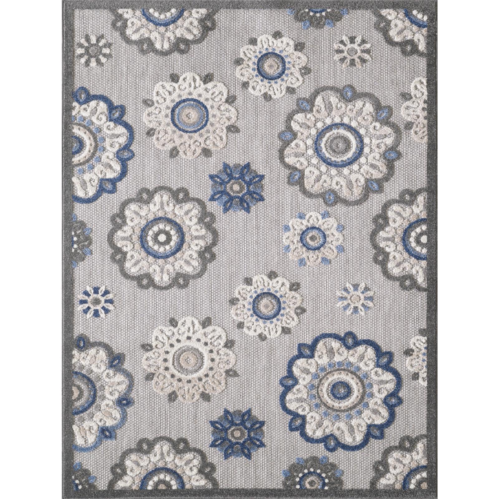 Calla Rugs Kas Rugs Calla Medallion Floral Indoor / Outdoor Area Rug - Walmart.com