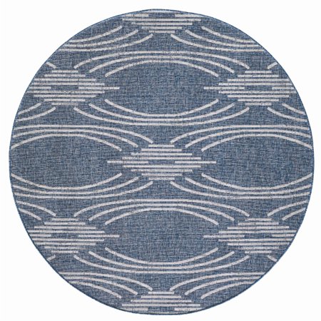 Provo 5781 Blue Contempo Area Rug, Size - 7'10" Round