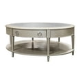 Kasa Modern Sintered Stone Coffee Table, Champagne Finish 50" Wide