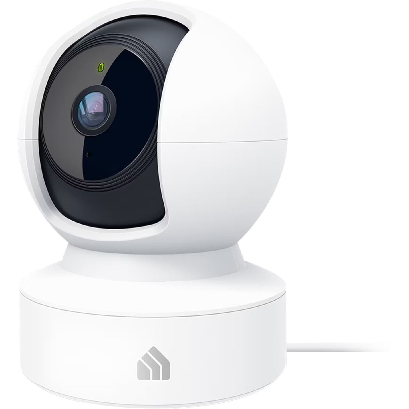 White Indoor Pan/Tilt Smart Security Camera with Night Vision