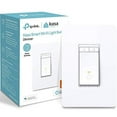 thumbnail image 1 of Kasa Smart Dimmer Switch HS220, Single Pole, Needs Neutral Wire, 2.4GHz Wi-Fi Light Switch Works with Alexa and Google Home, UL Certified, No Hub Required, 1 of 3