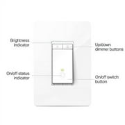 Kasa Smart Dimmer Switch HS220, Single Pole, Needs Neutral Wire, 2.4GHz Wi-Fi Light Switch Works with Alexa and Google Home, UL Certified, No Hub Required