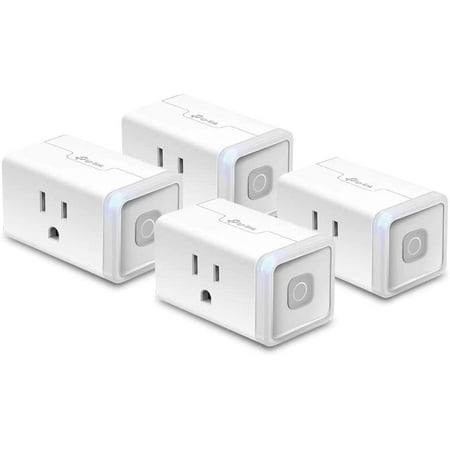 Kasa Smart Plug HS103P4, Smart Home Wi-Fi Outlet Works with Alexa, Echo, Google Home & IFTTT, No Hub Required, Remote Control, 15 Amp, UL Certified, 4-Pack, White