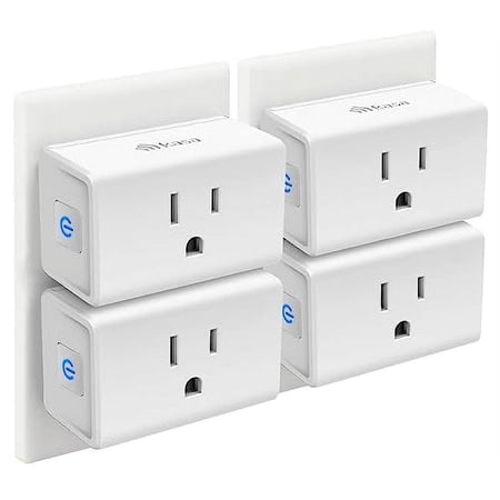 Kasa Smart Plug Mini 15A, Smart Home Wi-Fi Outlet Works with Alexa, Google Home & IFTTT, No Hub Required, UL Certified, 2.4G WiFi Only, 4-Pack(EP10P4) , White