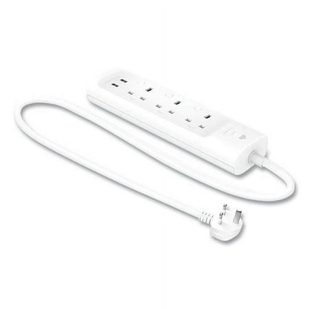 Kasa Smart WiFi 3-Outlet Power Strip, 3 AC Outlets/2 USB Ports, White | Bundle of 5 Each