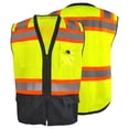 thumbnail image 1 of Kasa Style Class 2 High Visibility Safety Unisex Vest Durable Hi Vis Gear 8 Pockets, Reflective Stripes Construction, Night Work Outdoor, 1 of 7