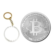 Kasa Style Cryptocurrency Collectors Edition 40mm Crypto Coin Keychain Capsule Set Bitcoin Bitcoin Silver Set