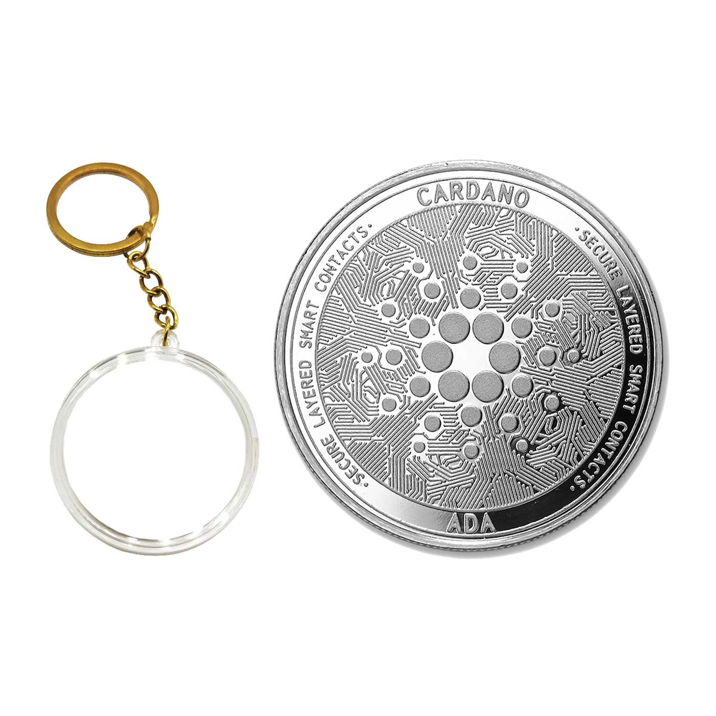 Kasa Style Cryptocurrency Collectors Edition 40mm Crypto Coin Keychain  Capsule Set Bitcoin (Cardano Silver Set) - Walmart.com