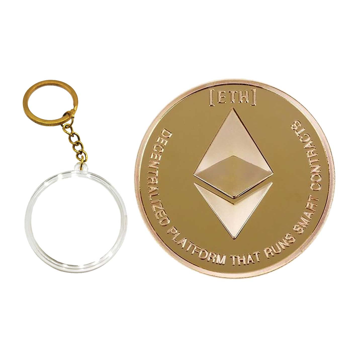 Kasa Style Cryptocurrency Collectors Edition 40mm Crypto Coin Keychain  Capsule Set Bitcoin (Ethereum Gold Set) - Walmart.com