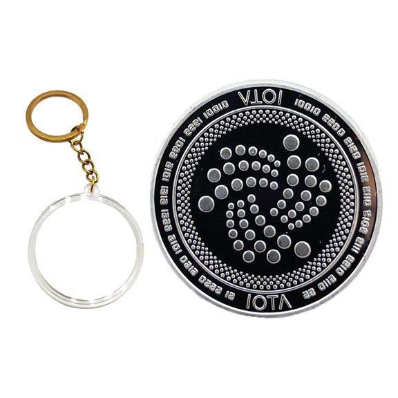 Kasa Style Cryptocurrency Collectors Edition 40mm Crypto Coin Keychain Capsule Set Bitcoin (Iota Silver Set)