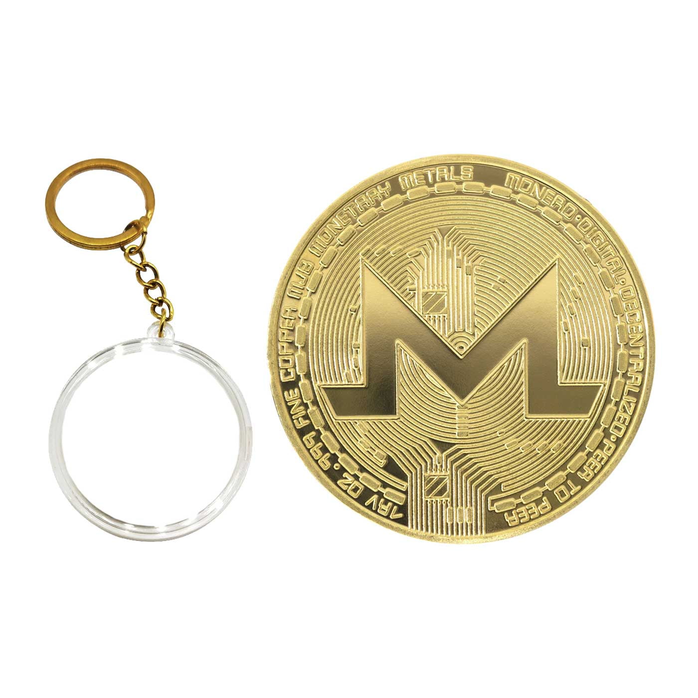 Kasa Style Cryptocurrency Collectors Edition 40mm Crypto Coin Keychain  Capsule Set Bitcoin (Monero Gold Set) - Walmart Business Supplies