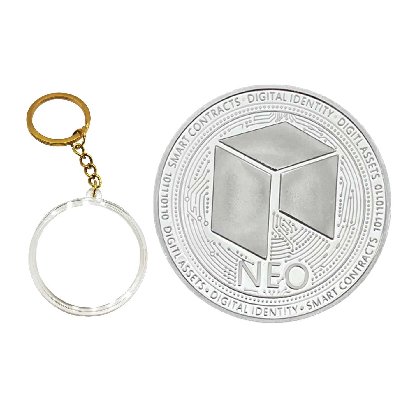 Kasa Style Cryptocurrency Collectors Edition 40mm Crypto Coin Keychain  Capsule Set Bitcoin (Neo Silver Set) - Walmart.com