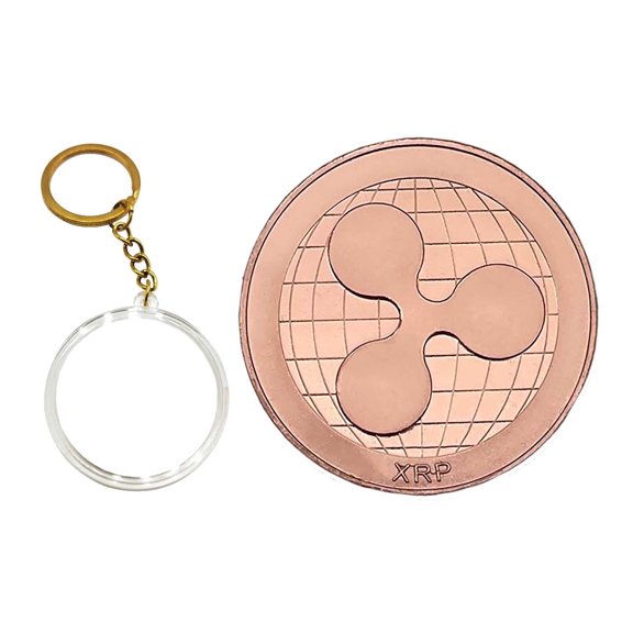 Kasa Style Cryptocurrency Collectors Edition 40mm Crypto Coin Keychain Capsule Set Bitcoin (Ripple Bronze Set)