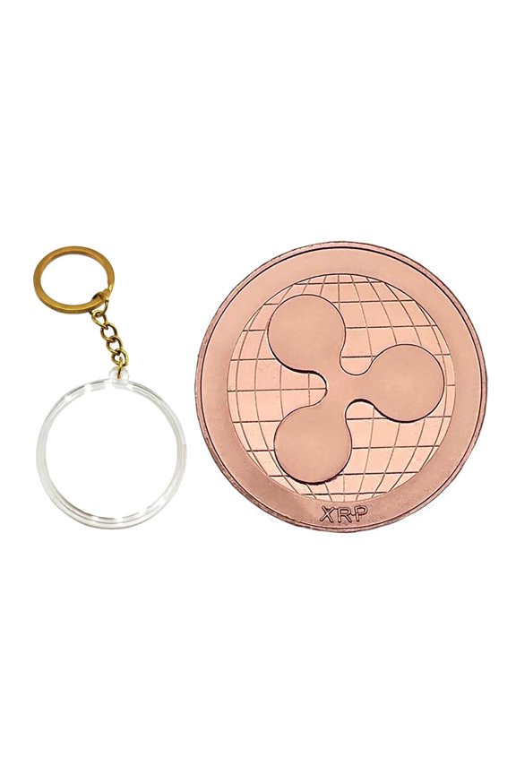 Kasa Style Cryptocurrency Collectors Edition 40mm Crypto Coin Keychain Capsule Set Bitcoin (Ripple Bronze Set)