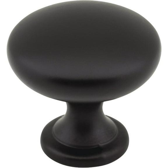 Kasaware Cabinet Knob Round Style - Zinc Matte Black - 10 Pack, 1-3/16 In. Diameter