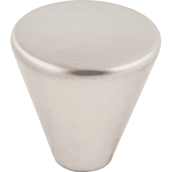 KasaWare Satin Nickel Cone Knob - Single Pack  Heavy-Duty Construction, Professional Use
