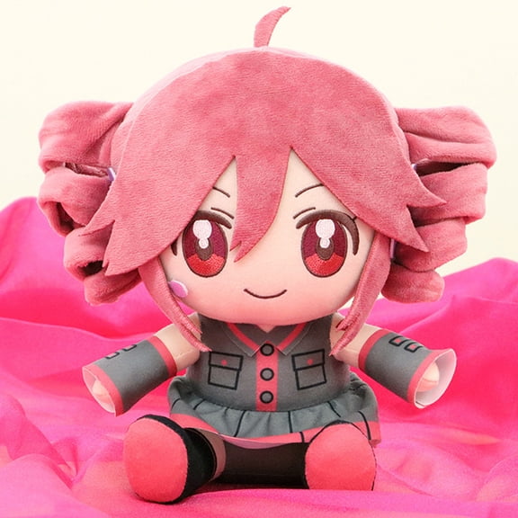 Kasane Teto Plush Doll, Cute Vocaloid Virtual Singer Fumo Stuffed Figure, Soft Cartoon Cotton Plushie, Collectible Gift for Anime Fans
