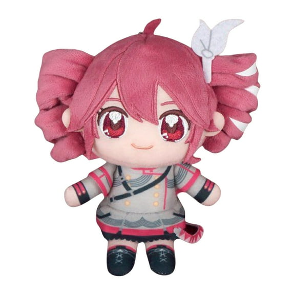 Kasane Teto Virtual Idol Plush Toys, 9.84in Cartoon Stuffed Dolls for Fans Hairpin