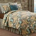 thumbnail image 1 of Kasbah Paisley Traditional Floral Teal Green Brown Reversible Machine Washable 2-Piece Set Twin Lightweight Quilt With Sham, 1 of 7