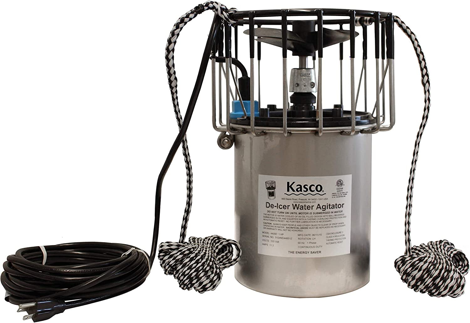 Kasco 1 HP Deicer for Lake & Pond, 120V Single Phase, 50 Ft Power Cord