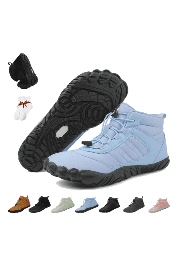 Kasdava Master - Non-Slip & Waterproof Winter Barefoot Shoe, 2026 New Thickened and Warm Hiking Cotton Shoes for Men Women Wide Toe Box Outdoor Comfortable Lightweight