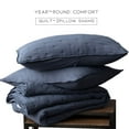 thumbnail image 1 of Kasentex  3-Piece Quilt Set Ultra Soft Microfiber Stone-Washed Lightweight All Season Blue King, 1 of 6