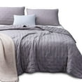 thumbnail image 1 of Kasentex  3-Piece Quilt Set Ultra Soft Microfiber Stone-Washed Lightweight All Season Grey Twin, 1 of 9