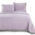thumbnail image 1 of Kasentex  3-Piece Stone Washed Quilt Set Soft Cotton Reversible Bedspread Coverlet Set Purple King, 1 of 5