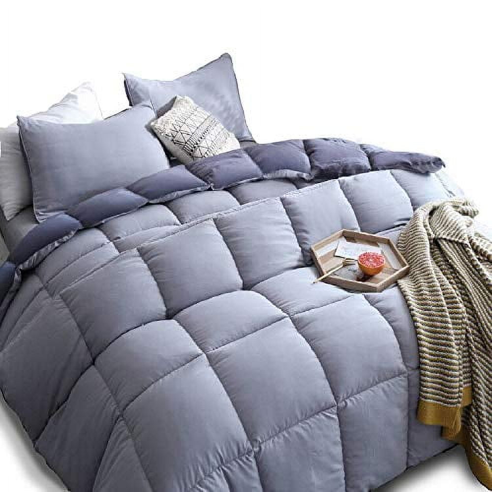 Twin Quartz Silver and Pebble Grey Reversible Microfiber Comforter Set