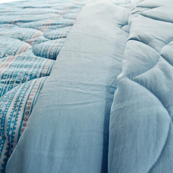 Kasentex Comforter Set Reversible Down Alternative Microfiber Soft and Plush Bedding with Sham(s) Queen 3 Piece