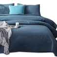 thumbnail image 1 of Kasentex Contemporary Star Pattern Design Brushed Microfiber/Polyester Bedspread, Queen, Blue, 1 of 7