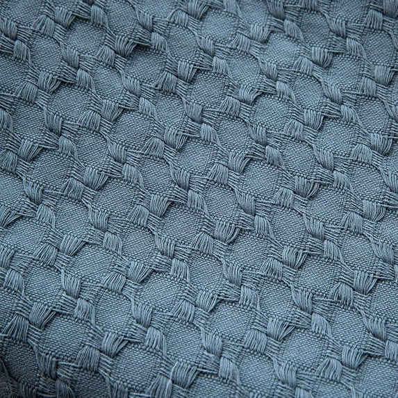 Kasentex Cozy Soft 100% Cotton Warm Fall/Winter Decorative Throw Blanket for Couch, Sofa, Bed, wrap-around - Indoor/Outdoor 50x60" Silver Moon