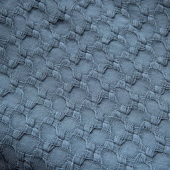 Kasentex Cozy Soft 100% Cotton Warm Fall/Winter Decorative Throw Blanket for Couch, Sofa, Bed, wrap-around - Indoor/Outdoor 50x60" Silver Moon