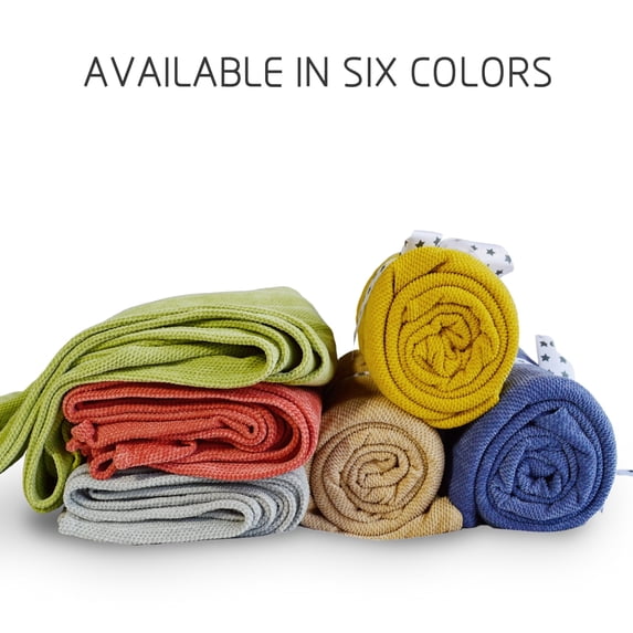 Kasentex Knitted Throw Blanket Soft Waffle Throw with Decorative Color and Design for Couch Sofa, Office and Bed Blue 50 x 60
