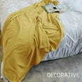 thumbnail image 1 of Kasentex  Knitted Throw Blanket Soft Waffle Throw with Decorative Color and Design for Couch Sofa, Office and Bed Mustard Yellow 30 x 40, 1 of 5