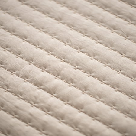 Kasentex Quilt Set Soft Bedspread - Light Weight, Stone Washed, Down Alternative Fill, Machine Washable Camel Twin