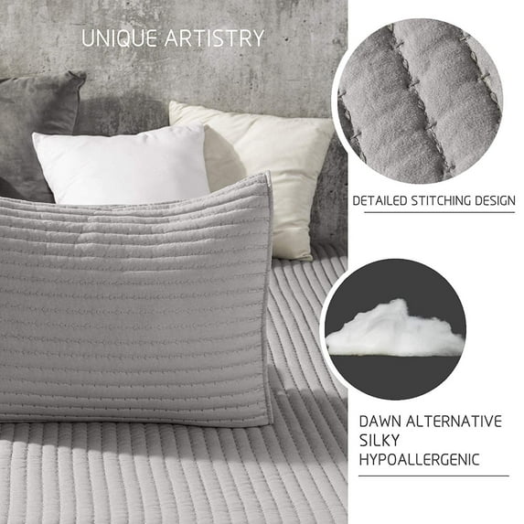 Kasentex Microfiber Reversible Quilt Set
