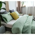 thumbnail image 1 of KASENTEX Coverlet Quilt Set-Pre Washed-Luxury Microfiber Soft Warm Bedding-Solid Colors Bedspread-Contemporary Floral Design, Oversized Queen + 2 Standard Shams, DEEP CALDERON GREEN, 1 of 6