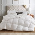 thumbnail image 1 of Kasentex Solid Print Microfiber Plush Fluffy, Lightweight, Washable Comforters, Queen, White, 1 of 3