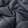 thumbnail image 1 of Kasentex  Warm Plush Comforter, Ultra Soft Cozy Reversible Sherpa Machine Washable Bedding Grey King, 1 of 6